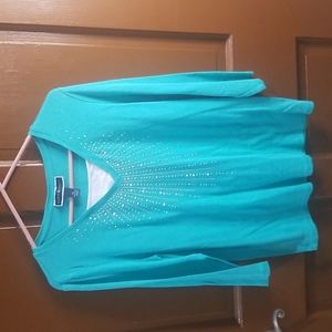 Karen Scott embellished Long Sleeve Top